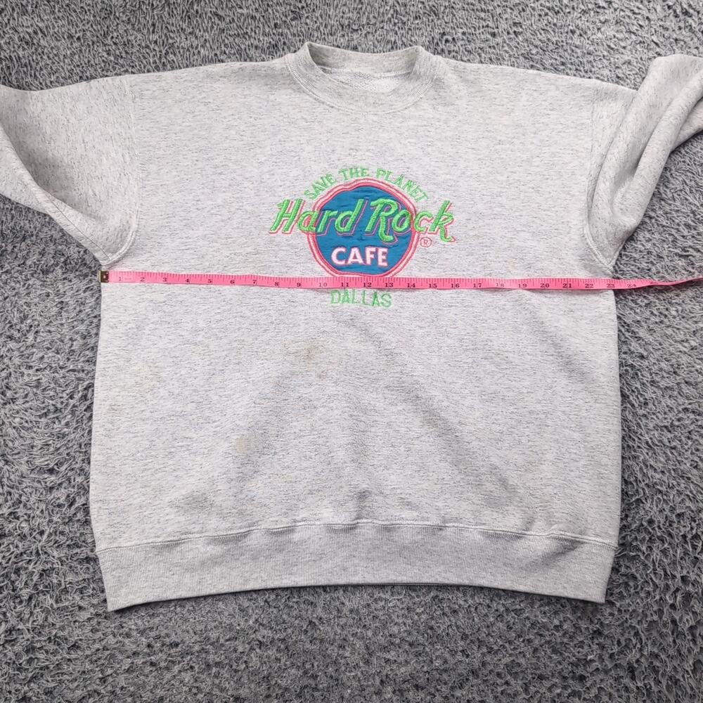 Vintage Hard Rock Cafe Sweater Adult Extra Large Gray Embroidered Crew Neck - Picture 5 of 8